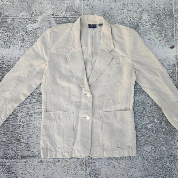Liz Sport Petite Women Blazer Coat Jacket Linen Blend Size M Petite - Picture 2 of 12